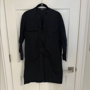 Theory Black Long Sleeve Dress